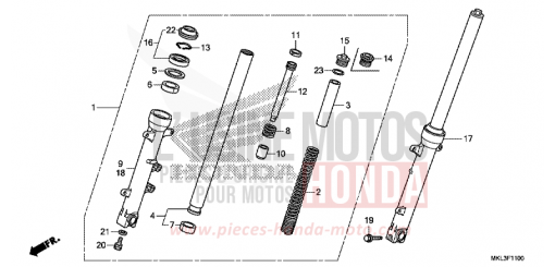 GABEL, VORNE NC750XAK de 2019